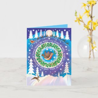 Julkort med"Allt ska vara bra", citat. Kort