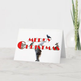 Julkort med australiensiska djur helgkort