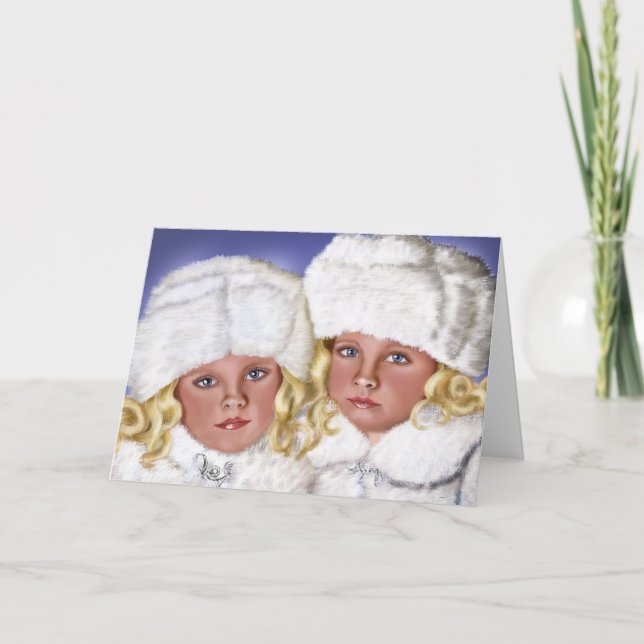 Julkort med barn helgkort (Framsida)