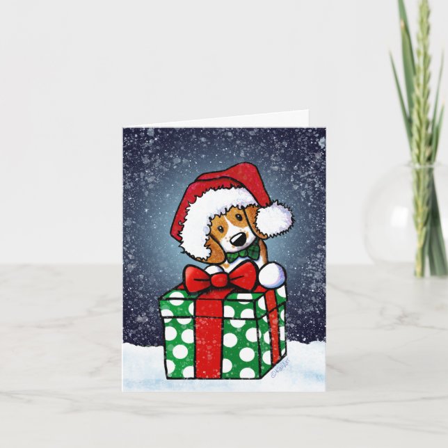 Julkort med Beagle Hund Kort (Framsida)