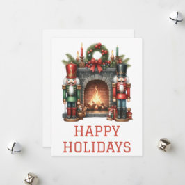 Julkort med brinnande öppen spis