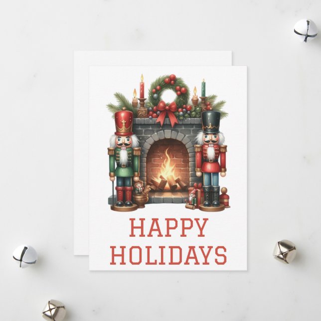 Julkort med brinnande öppen spis (Fram/Back In Situ)