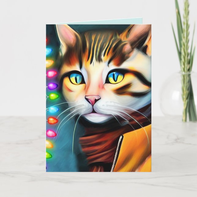  JULKORT MED BROR OCH KATT KORT (Framsida)