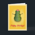 Julkort med Cactus Snowman (5 x 7) Helgkort<br><div class="desc">Semesterkort med en touch av sydvästra öken!</div>