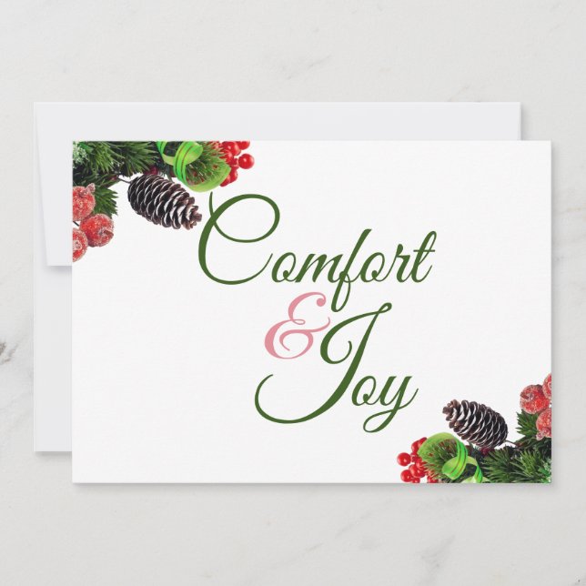 Julkort med Comfort And Joy (Framsida)