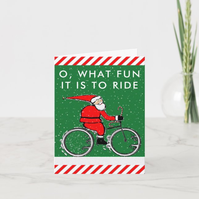 julkort med cykel helgkort (Framsida)