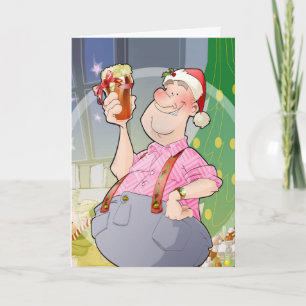 Julkort med den Jolly manen för ölgåva Helgkort