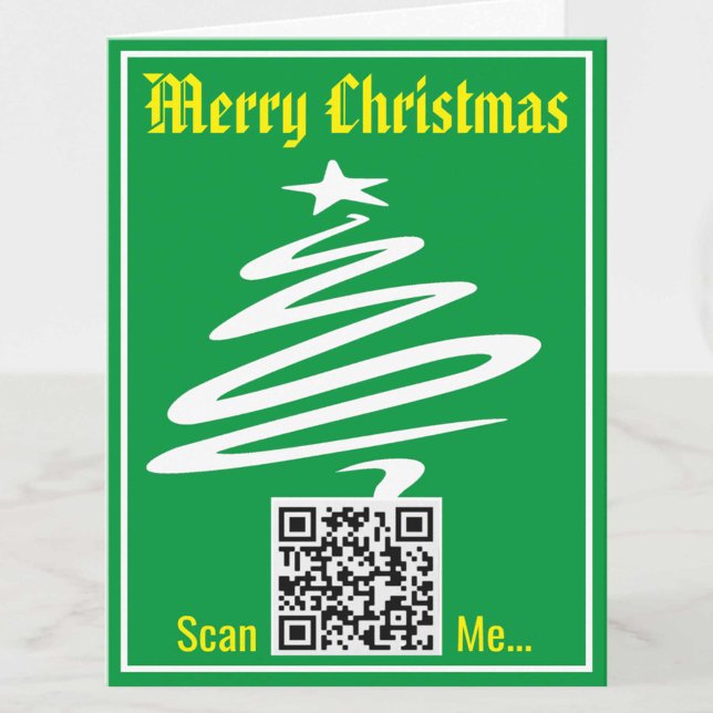 Julkort med din QR-kod Anteckningskort (Skapare uppladdad)