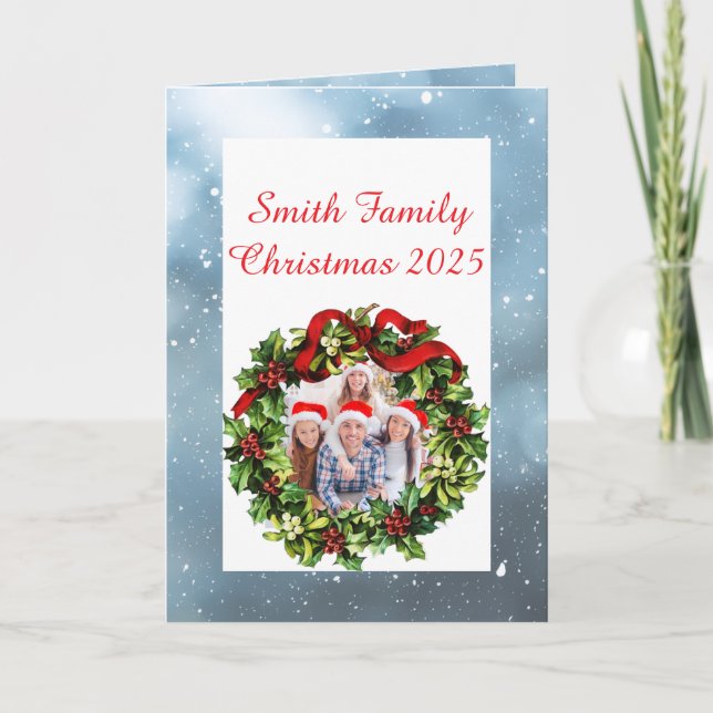 Julkort med eget familjefoto kort (Framsida)
