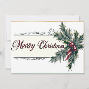 Julkort med Elegant Script
