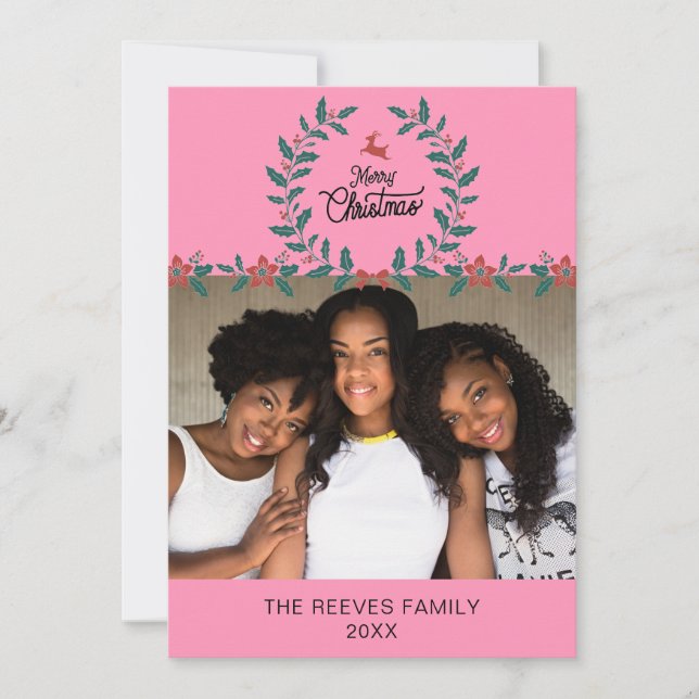 Julkort med familjefoto (Framsida)