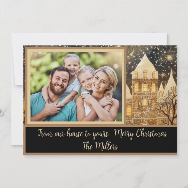 Julkort med familjefoto (Framsida)