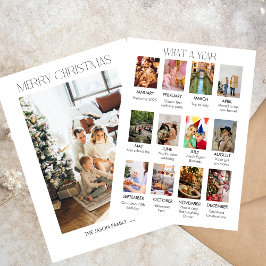 Julkort med familjefoto collage inbjudningar