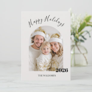 Julkort med familjefoto   God Jul