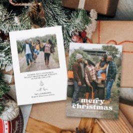 Julkort med familjefoto God Jul Inbjudningar