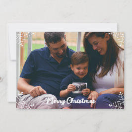 Julkort med familjefoto och bibelvers