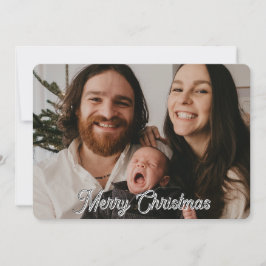 Julkort med familjefoto och högtidliga välsignelse