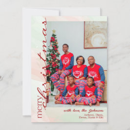 Julkort med familjefoto; Personligt kort
