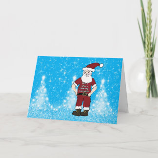 Julkort med feministisk jultomte helgkort