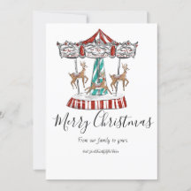 Julkort med festliga renar