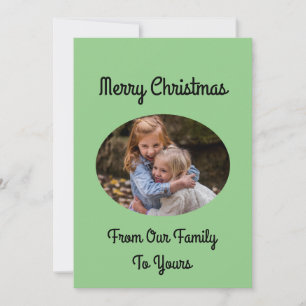 Julkort med foto Glad jul från vår familj till din