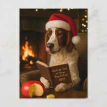 Julkort med Foxhound 'Ostskatt'