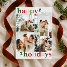 Julkort med Glad Jul Familj