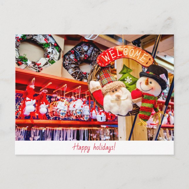 Julkort med glada jul önskningar vykort (Framsida)