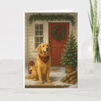 Julkort med Golden Retriever Kort
