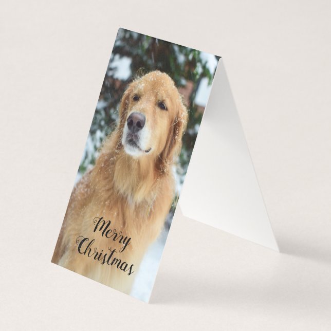 Julkort med Golden Retriever Kort (Framsida)