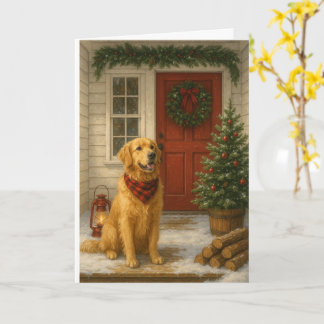 Julkort med Golden Retriever Kort