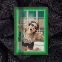 Julkort med grön ram