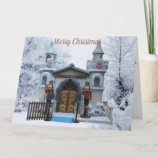Julkort med Grotto och Nutcrackers Kort (Framsida)