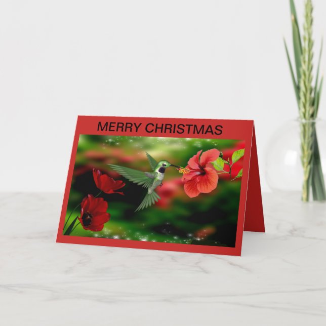 Julkort med Hummingbird Helgkort (Framsida)