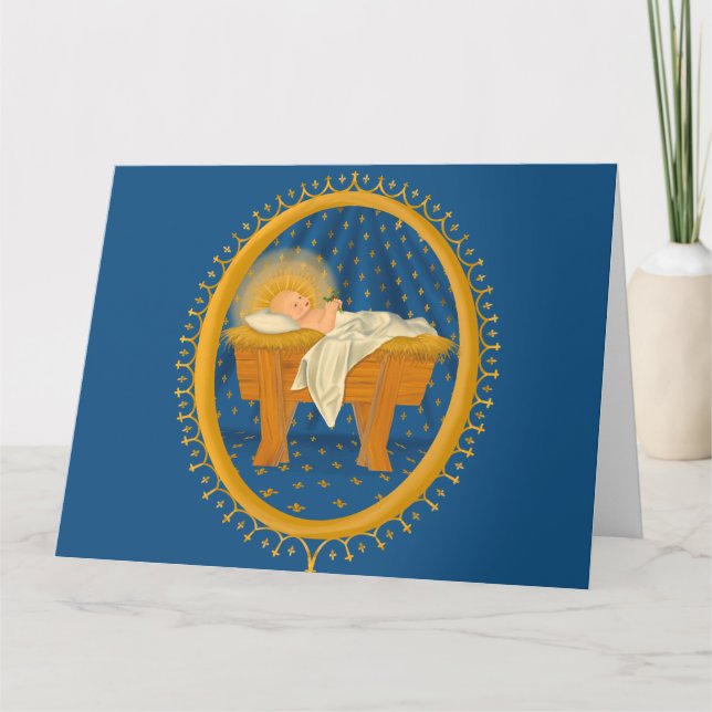 Julkort med Jesusbarnet Kort (Framsida)