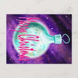 julkort med jordglob som juldekoration helg vykort