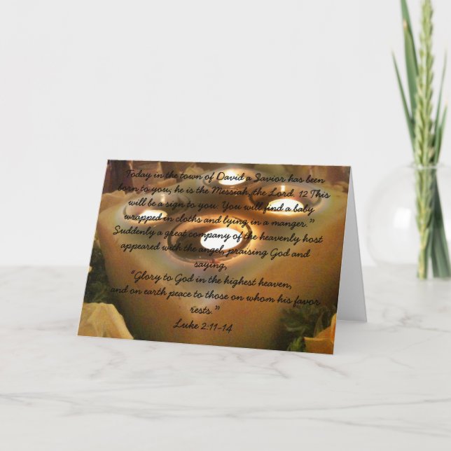 Julkort med julklapp i sidled helgkort (Framsida)