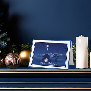 Julkort med julkrubba helgkort