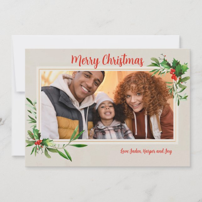 Julkort med jullyse ram (Framsida)