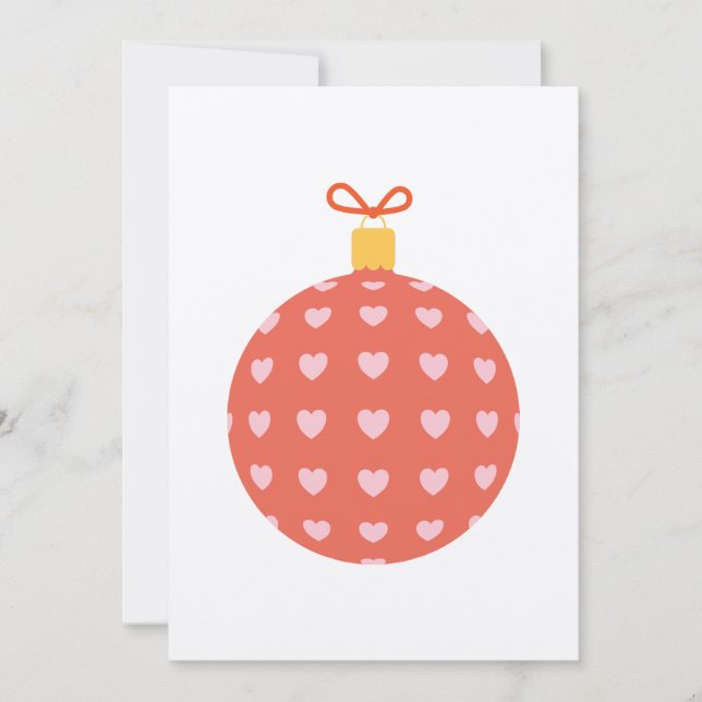 Julkort med julprydnad inbjudningar (Framsida)