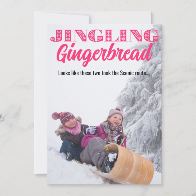 Julkort med klingande pepparkaka (Framsida)
