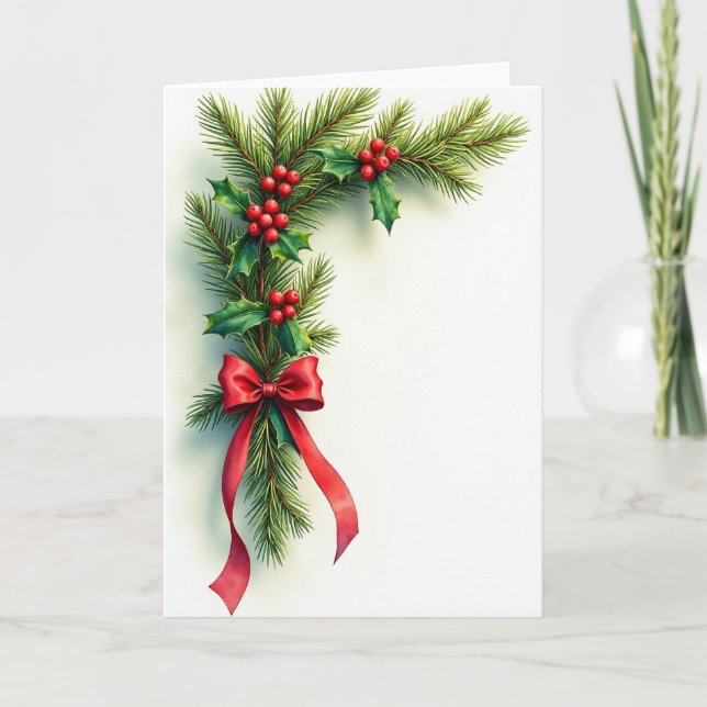 Julkort med krans kort (Framsida)