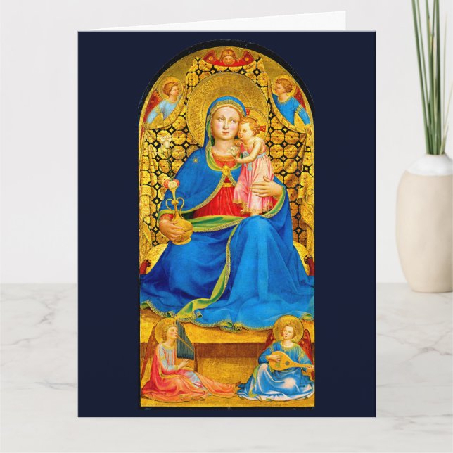 Julkort med madonna och barn kort (Framsida)