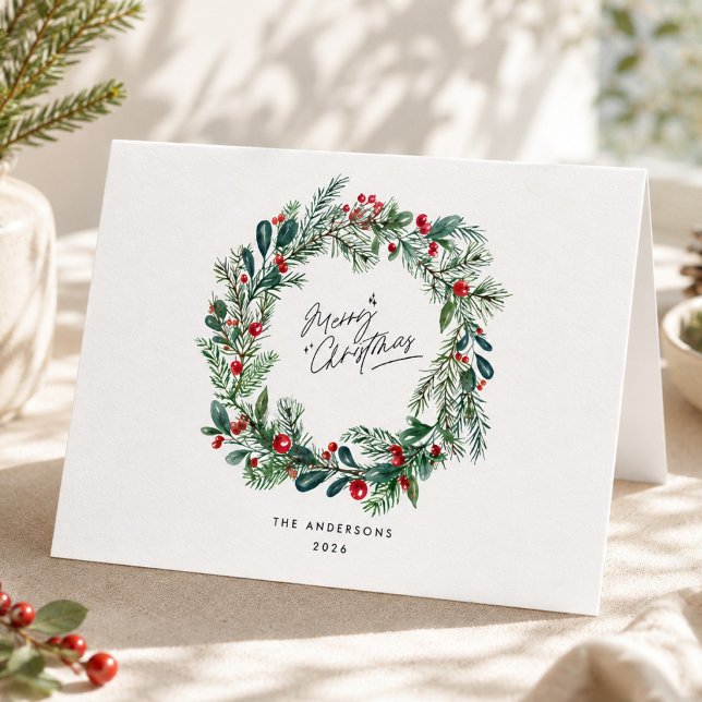 Julkort med manus 'God Jul' i rött Helgkort (Skapare uppladdad)
