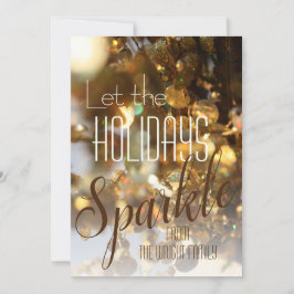 Julkort med modern klassisk guldglans foto