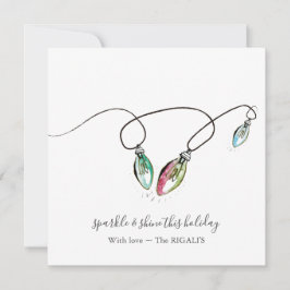 Julkort med modern String på Ljus Anteckningskort