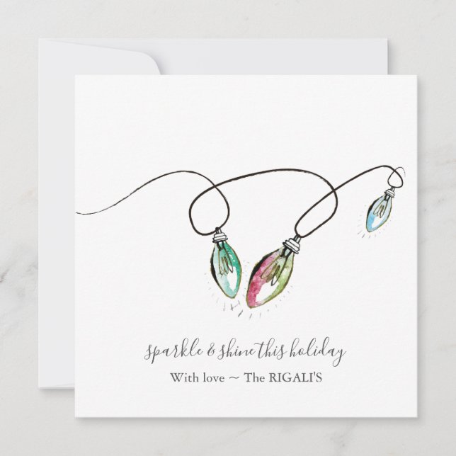 Julkort med modern String på Ljus Anteckningskort (Framsida)