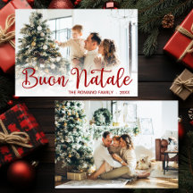 Julkort med modern text Buon Natale Foto