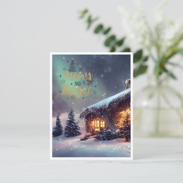 Julkort med platt design (Stående Fram)