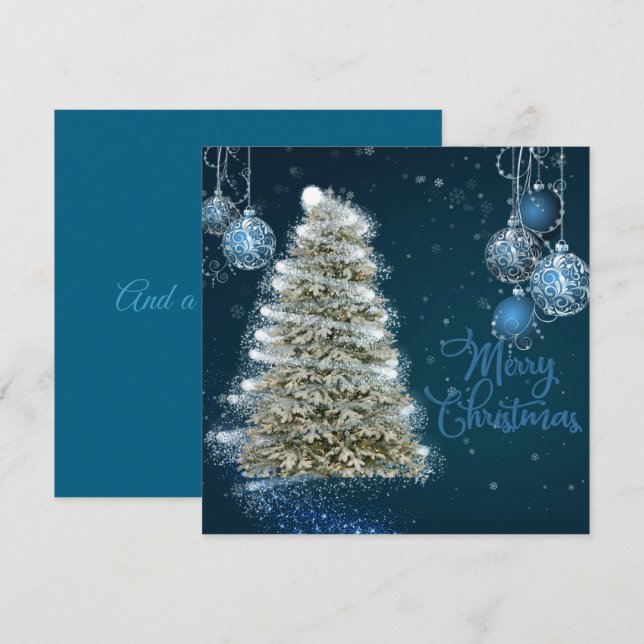 Julkort med platt design (Fram/baksida)